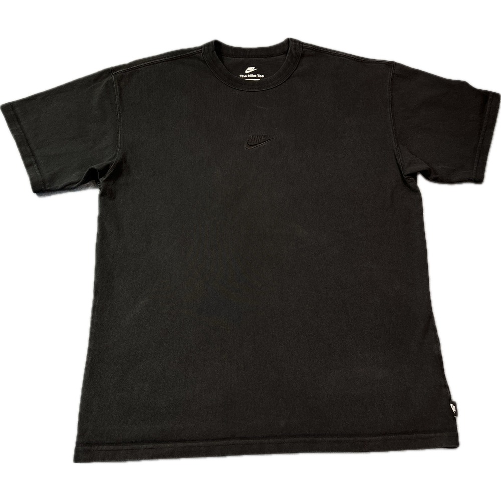 Nike Mens Max 90 Loose Fit T-Shirt Black Embroidered Logo Small S Heavyweight